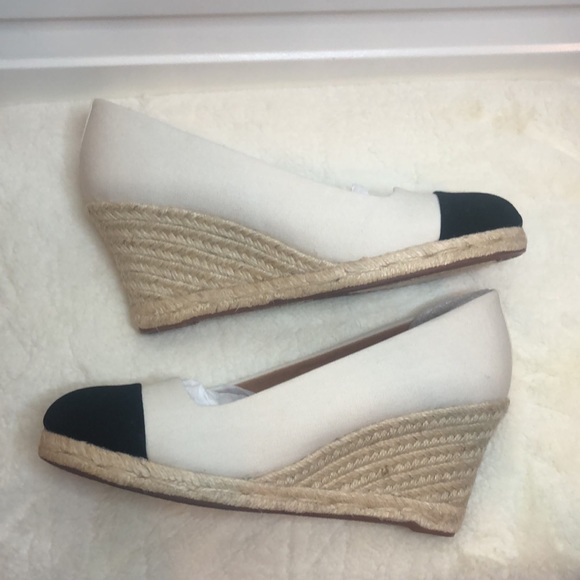 New! J Crew Cap Toe Canas Espadrille Wedges - Picture 9 of 13